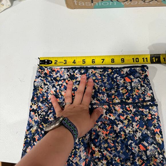 Sweaty Betty The Power 7/8 Leggings Blue Pixelated Orange Womens Size XXS - Picture 6 of 8